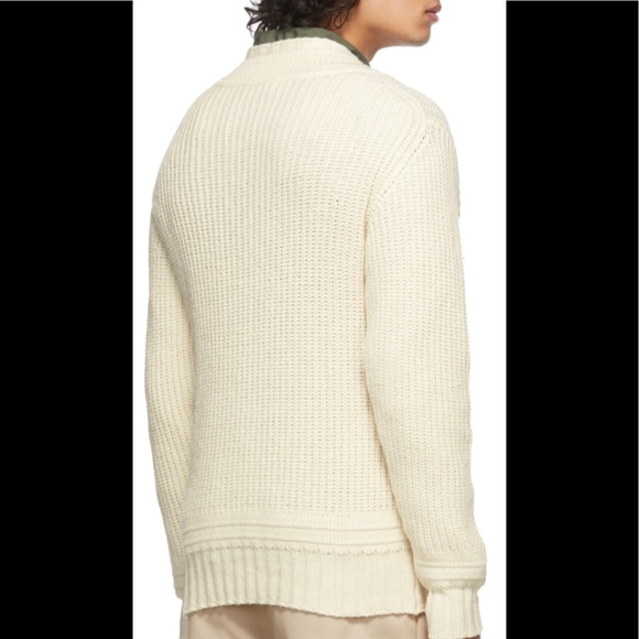 OFFICINE GENERALE MENS Off-White Gino Sweater SZ L - Picture 3 of 8